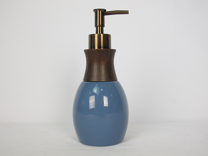 CEBR-170007 Blue Ceramic with Wood Combinded Bathroom Set