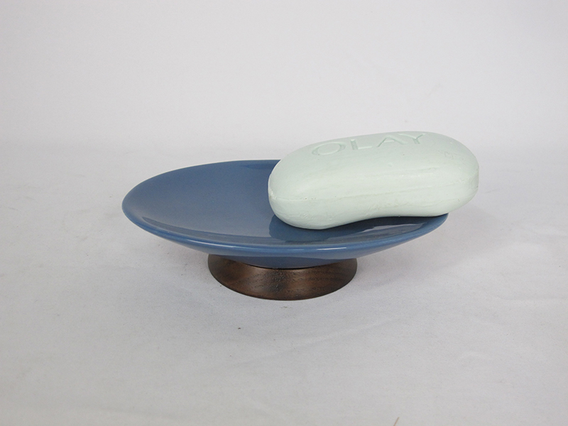 CEBR-170007 Blue Ceramic with Wood Combinded Bathroom Set
